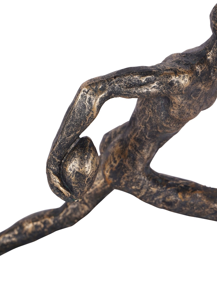 Libra Interiors Bronze Rugby Player Sculpture - Image 2 of 5