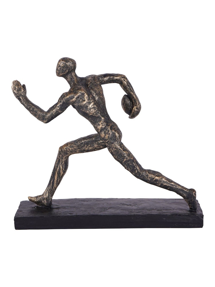 Libra Interiors Bronze Rugby Player Sculpture - Image 5 of 5