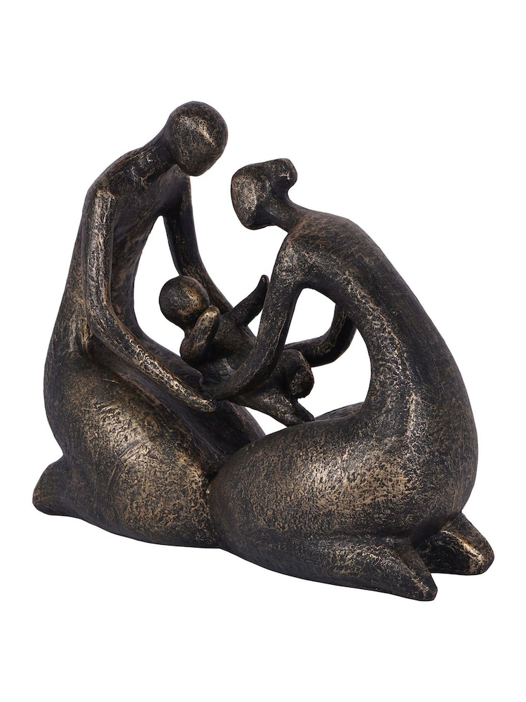 Libra Interiors Bronze Caring Family Sculpture - Image 2 of 5