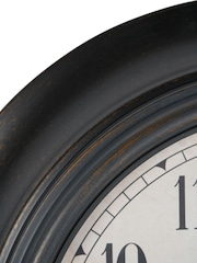 Libra Interiors Antique Black Outdoor Metal Clock with Temperature and Humidity - Image 5 of 6