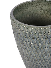 Libra Interiors Green Large Mediterranean Reactive Glaze Ceramic Planter - Image 2 of 5