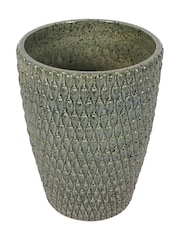 Libra Interiors Green Large Mediterranean Reactive Glaze Ceramic Planter - Image 4 of 5