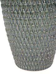 Libra Interiors Green Large Mediterranean Reactive Glaze Ceramic Planter - Image 5 of 5