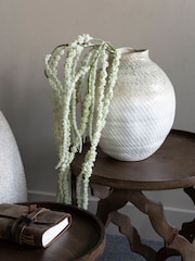 Libra Interiors White Taupe Large Ceramic Woven Vase - Image 1 of 5