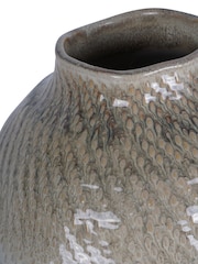 Libra Interiors White Taupe Large Ceramic Woven Vase - Image 4 of 5