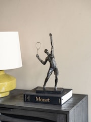 Libra Interiors Bronze Tennis Player Sculpture - Image 1 of 6