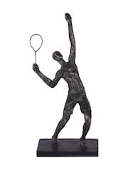 Libra Interiors Bronze Tennis Player Sculpture - Image 3 of 6