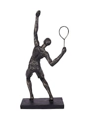 Libra Interiors Bronze Tennis Player Sculpture - Image 4 of 6