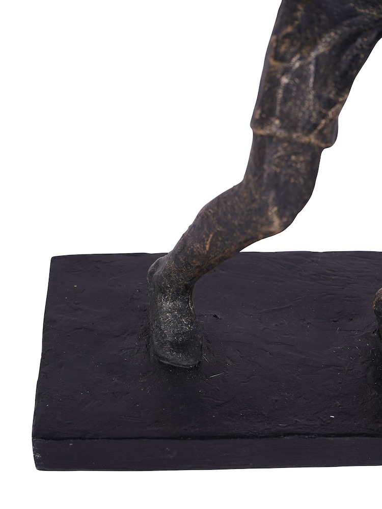 Libra Interiors Bronze Tennis Player Sculpture - Image 6 of 6
