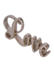 Libra Interiors Champagne Gold Word Love Sculpture - Image 2 of 5
