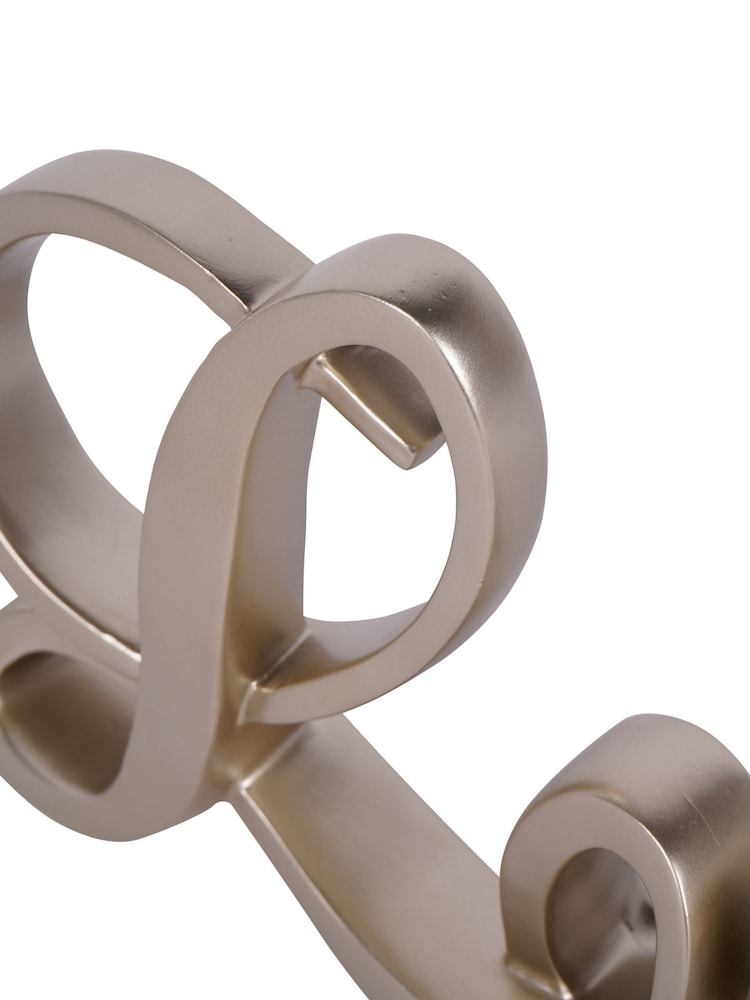Libra Interiors Champagne Gold Word Love Sculpture - Image 5 of 5