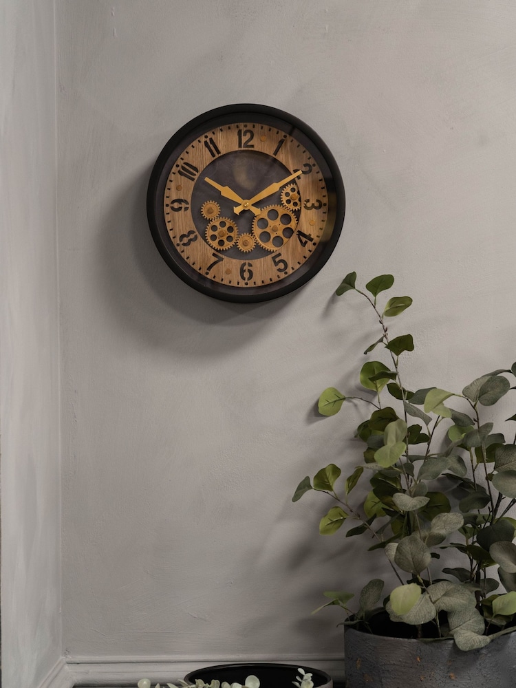 Libra Interiors Black Palladium Mini Dials Clock Black 32.8cm - Image 1 of 6