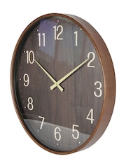 Libra Interiors Brown Grain Effect Clock 53cm - Image 3 of 6