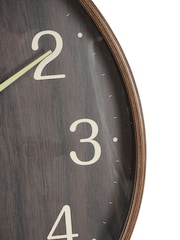 Libra Interiors Brown Grain Effect Clock 53cm - Image 5 of 6