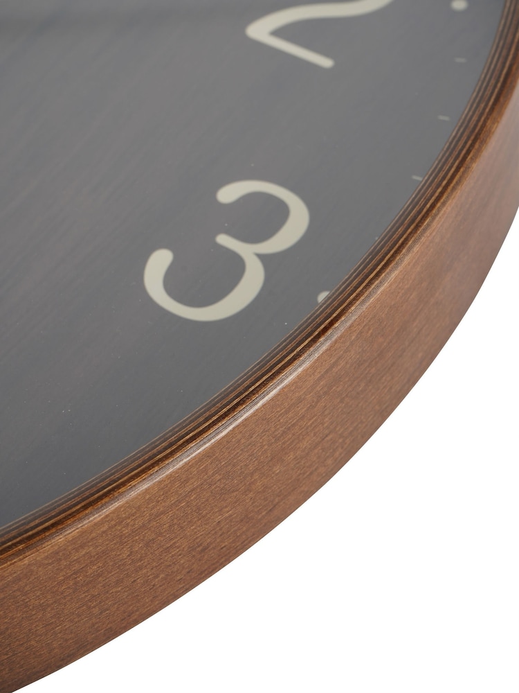 Libra Interiors Brown Grain Effect Clock 53cm - Image 6 of 6