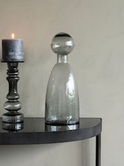 Libra Interiors Grey Vitrum Smoked Bottle Vase 43cm - Image 1 of 3