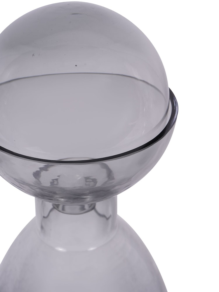 Libra Interiors Grey Vitrum Smoked Bottle Vase 43cm - Image 2 of 3