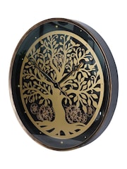 Libra Interiors Black Natural Viking Tree Wall Clock Moving Dials 80cm - Image 3 of 6