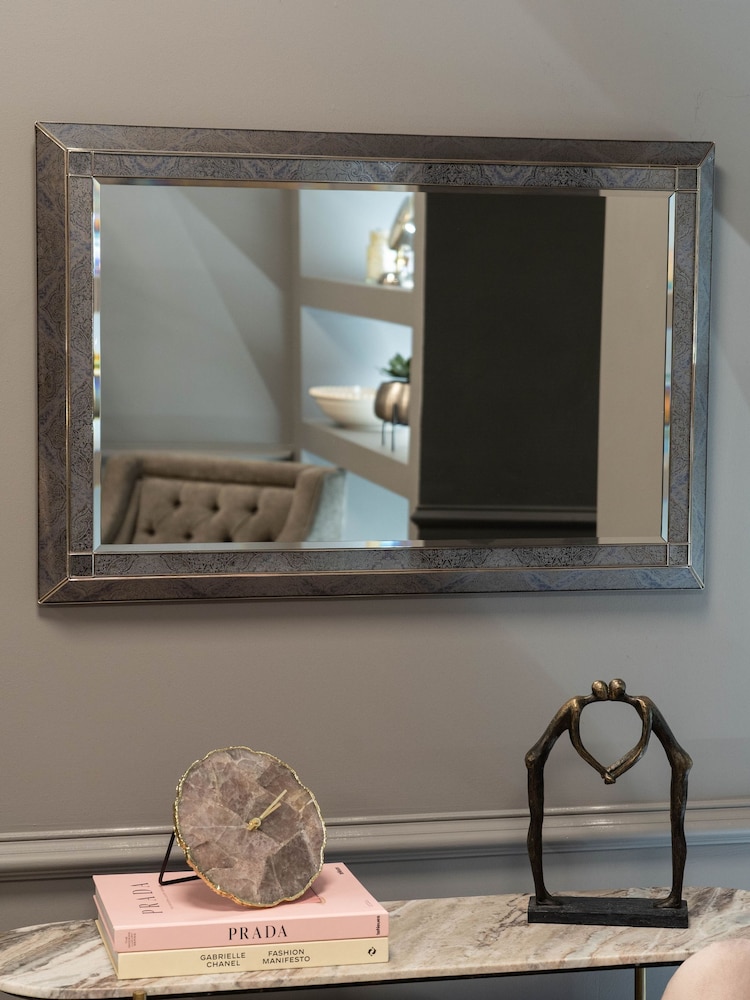 Libra Interiors Smoke Mandala Pattern Mirror 60x90cm - Image 1 of 6