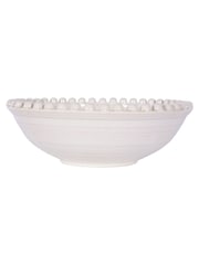 Libra Interiors Cream Mediterranean Reactive Glaze Ceramic Bowl - Image 3 of 4