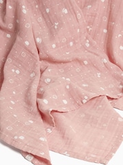 MORI Pink Cotton Large Muslin Square - Image 4 of 5