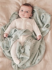 MORI White Cotton Large Muslin Square - Image 1 of 5