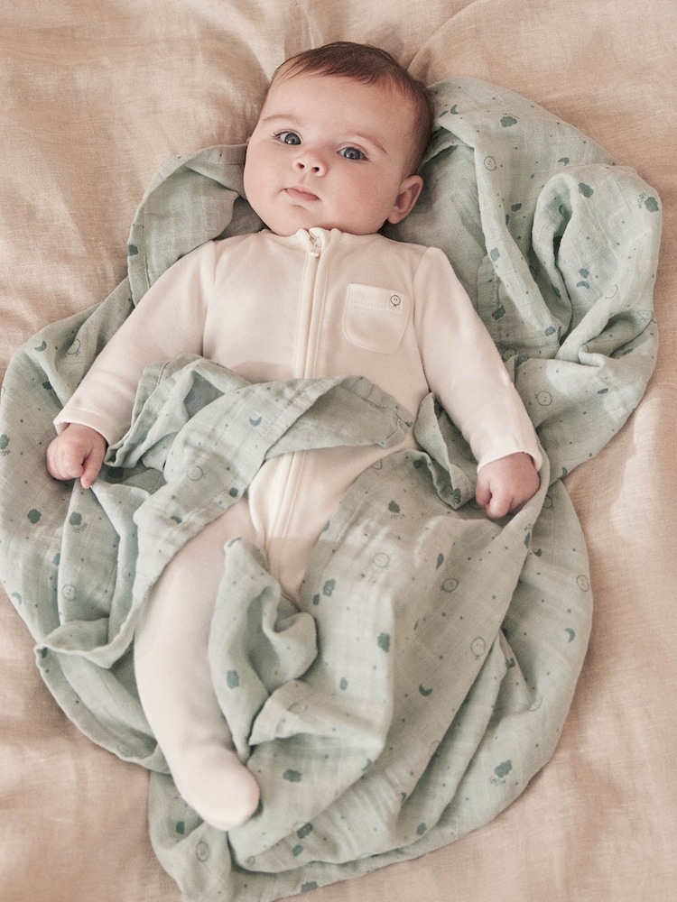 MORI White Cotton Large Muslin Square - Image 1 of 5