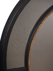 Libra Interiors Rusty Black with Gold Adelaide Antique  Frame Round Mirror - Image 5 of 6