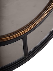Libra Interiors Rusty Black with Gold Adelaide Antique  Frame Round Mirror - Image 6 of 6