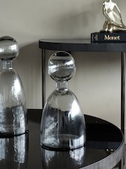 Libra Interiors Grey Vitrum Smoked Bottle Vase 37cm - Image 1 of 6