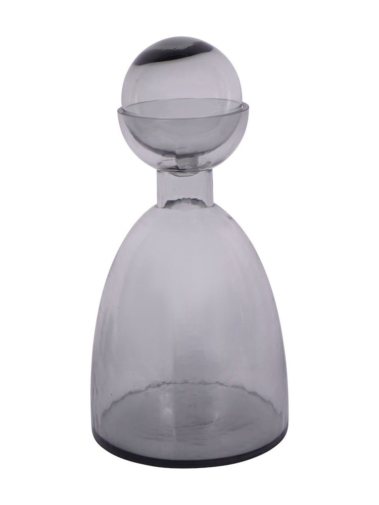 Libra Interiors Grey Vitrum Smoked Bottle Vase 37cm - Image 2 of 6