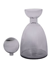 Libra Interiors Grey Vitrum Smoked Bottle Vase 37cm - Image 3 of 6