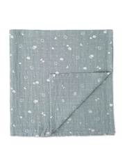 Azul - Muselina grande de algodón de MORI - Imagen 4 de 5