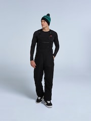 Animal Black Mens Carve Bib Front Ski Pants - Image 1 of 4