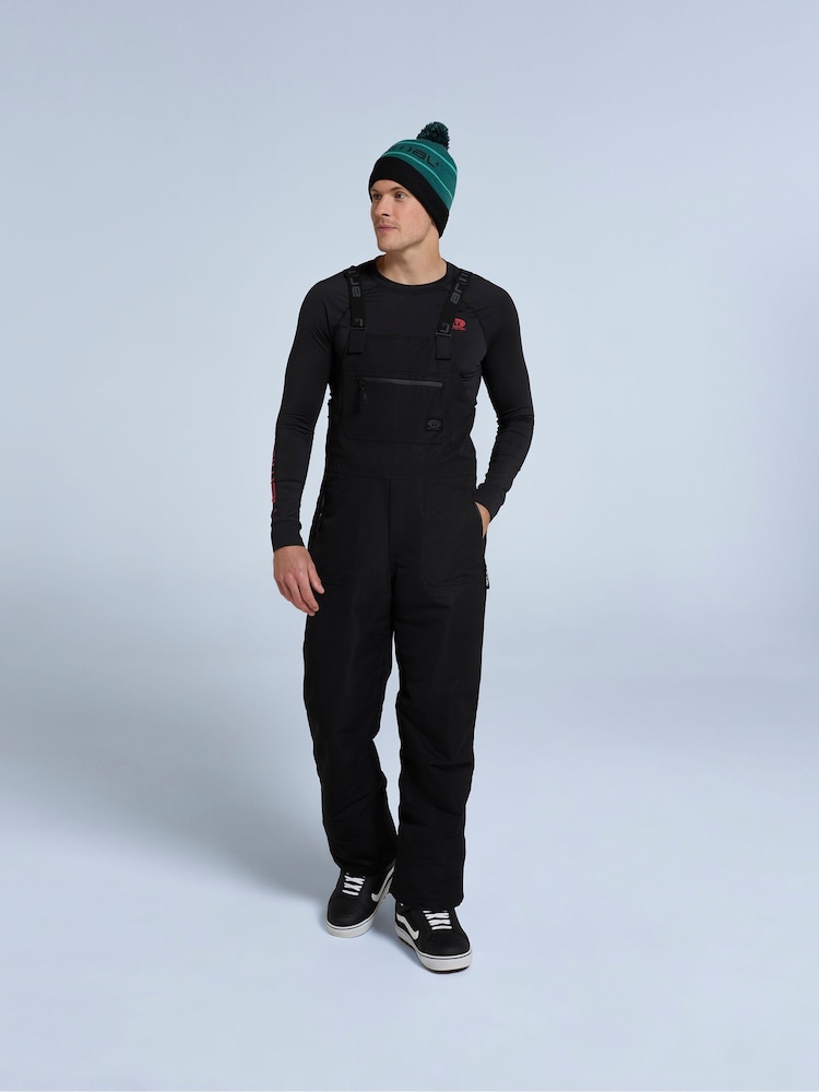 Animal Black Mens Carve Bib Front Ski Pants - Image 1 of 4