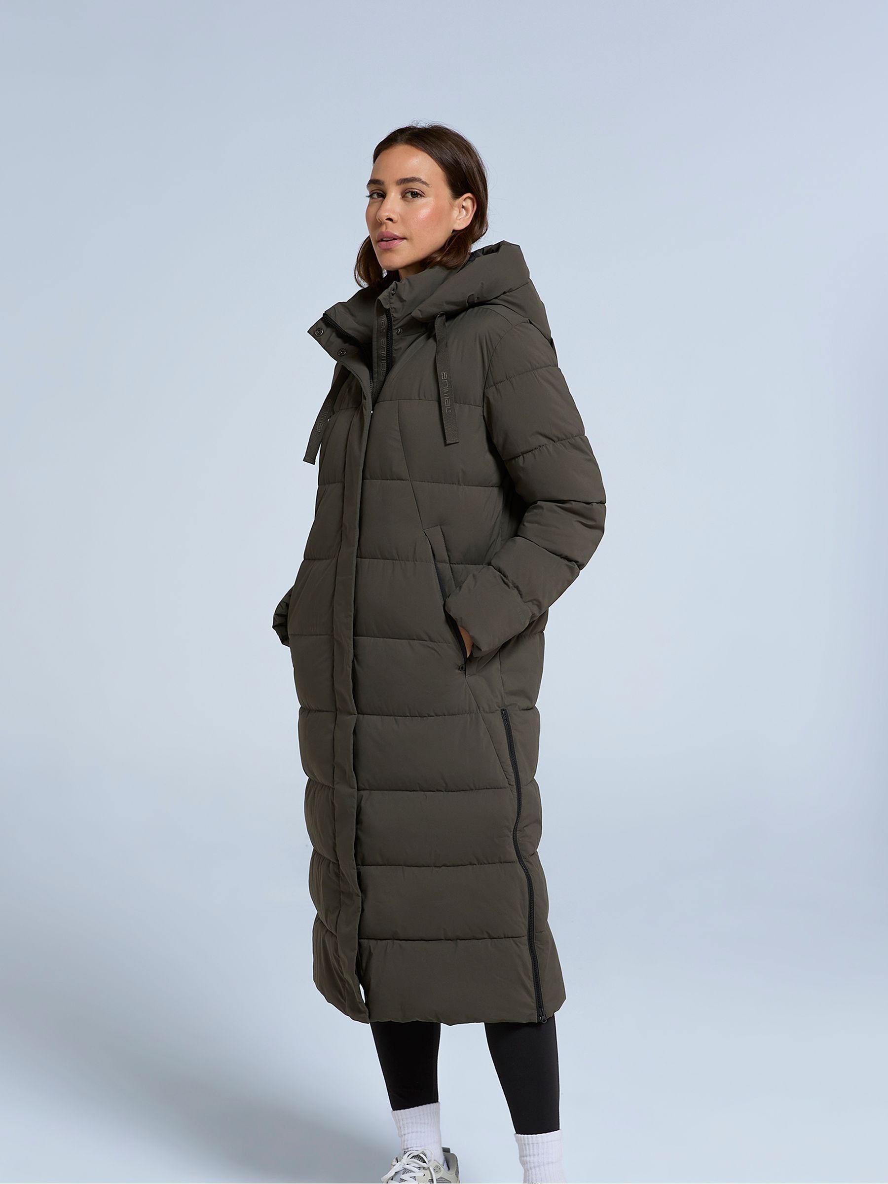 Olive green womens coat with fur hood store