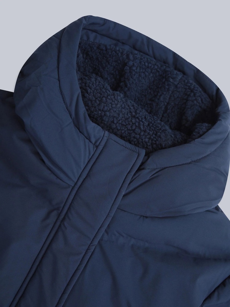 Animal Blue Womens Cocoon Borg Lined Padded Coat - Image 8 of 8