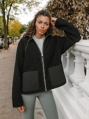 Chelsea Peers Black Borg Zip Fleece Jacket - Image 4 of 5