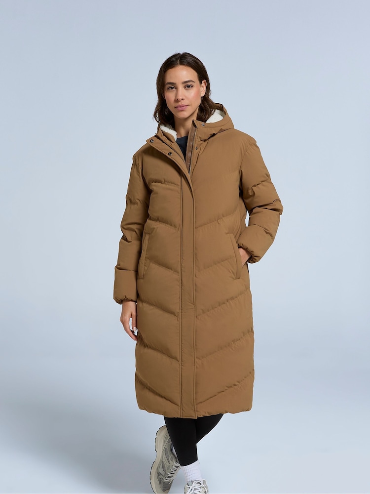 Animal Natural Womens Cocoon Borg Lined Padded Coat - Image 1 of 4