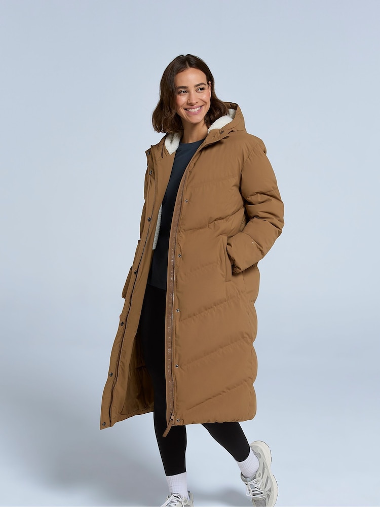 Animal Natural Womens Cocoon Borg Lined Padded Coat - Image 2 of 4
