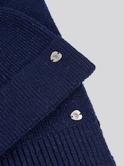 U.S. Polo Assn. White Metallic Cable Winter Womens Beanie and Scarf Set - Image 4 of 4
