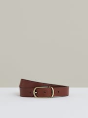 Reiss Dark Tan Zeke Leather Gradual-Fade Belt - Image 1 of 4