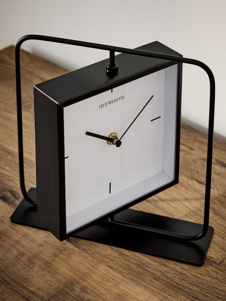 Black Swivel Mantel Clock - Image 2 of 3 Black Swivel Mantel Clock - Image 2 of 3