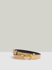 Neutro - Cinturón tipo bisagra con forma de cuadrado en cuero Hayley de Reiss - Imagen 1 de 4