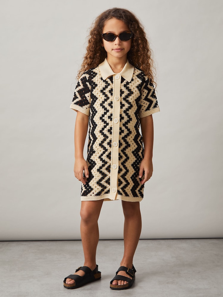 Reiss Natalie Cotton-Blend Patterned Crochet Dress - Imagen 2 de 4 Reiss Natalie Cotton-Blend Patterned Crochet Dress - Imagen 2 de 4