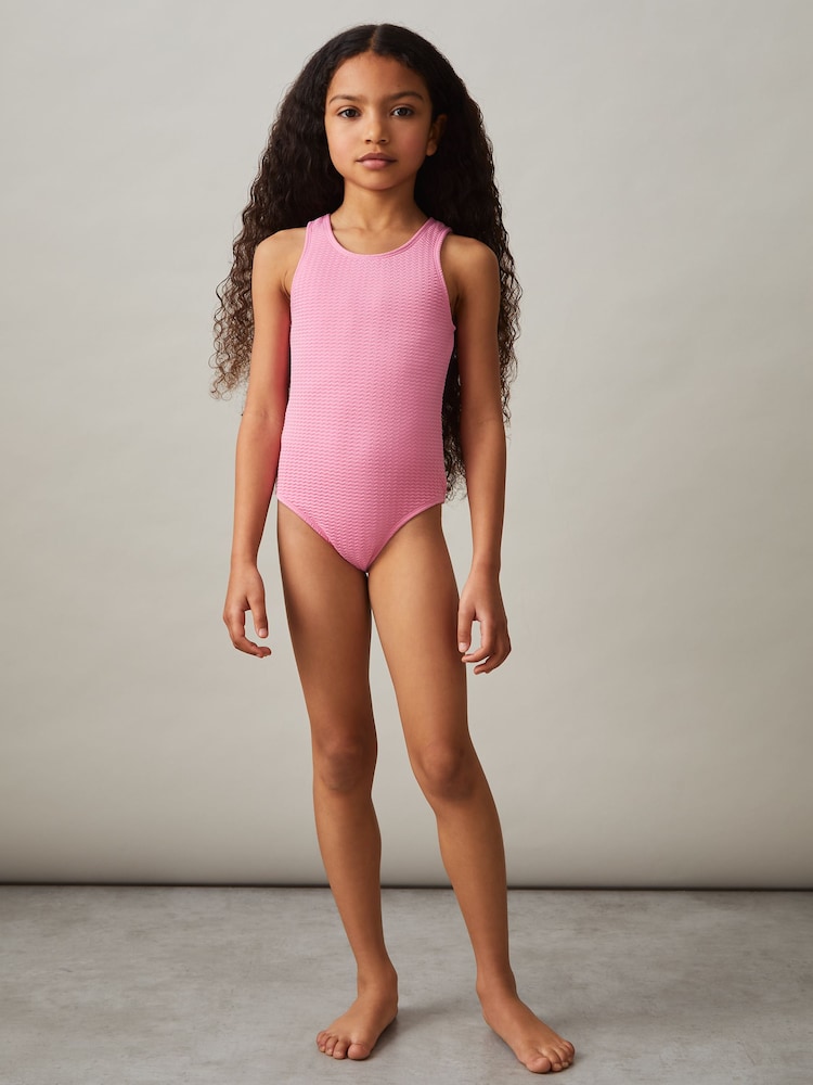 Reiss Kiara Textured Swimsuit - Imagen 1 de 5