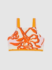 Reiss Phoebe Floral-Print Bikini Top - Imagen 2 de 4