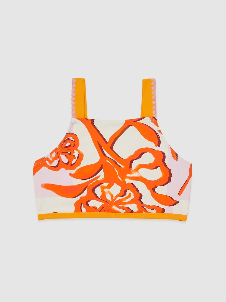 Reiss Phoebe Floral-Print Bikini Top - Imagen 2 de 4