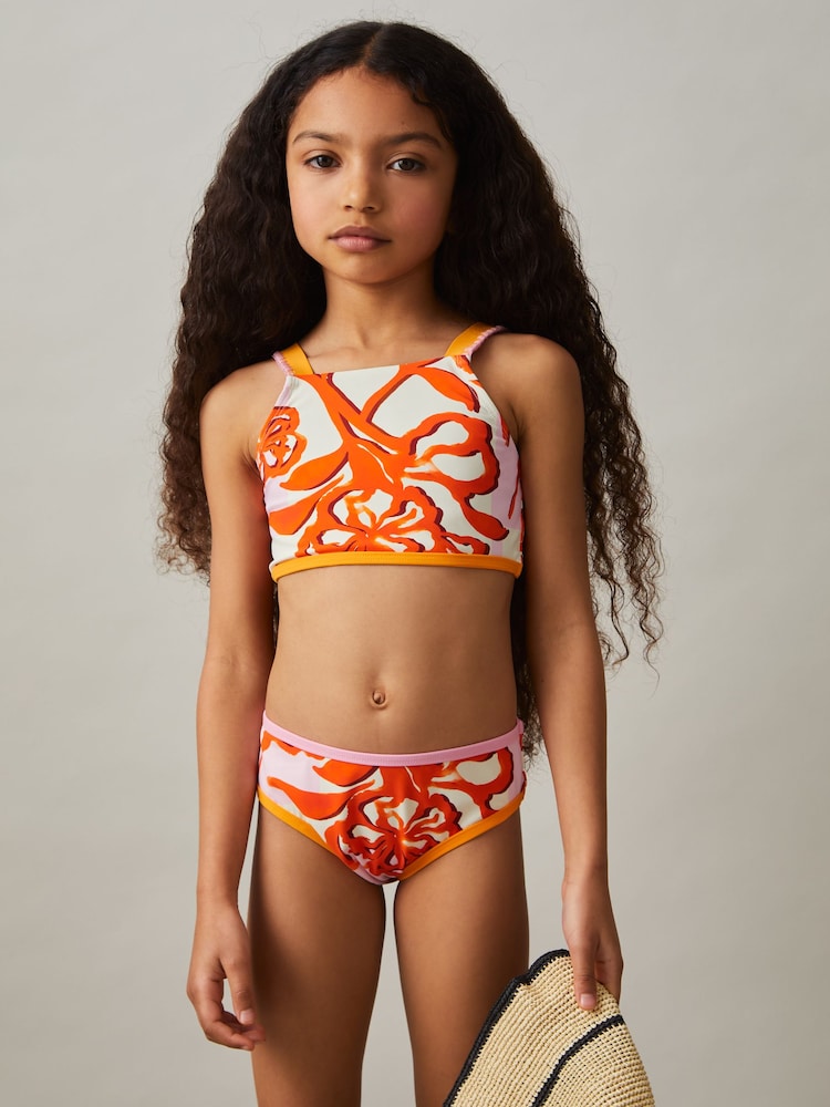 Reiss Phoebe Floral-Print Bikini Bottoms - Imagen 1 de 4