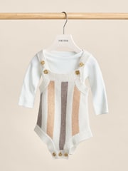 Reiss Neutral Cyra Wool-Cashmere Stripe Romper Set - Image 2 of 3